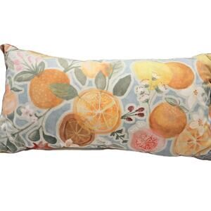Citrus Theme Lumbar Pillow 13x24" Brushed Poly Indoor ATHENEA Made In Spain Zip